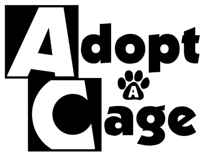 logo showing humane society adopt a cage program